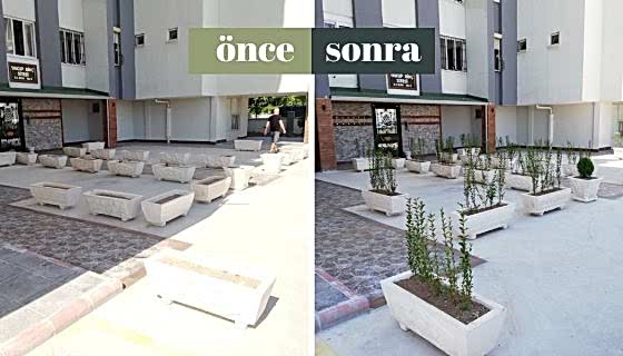 Yakup Dinç Sitesi Saksı Çalışması